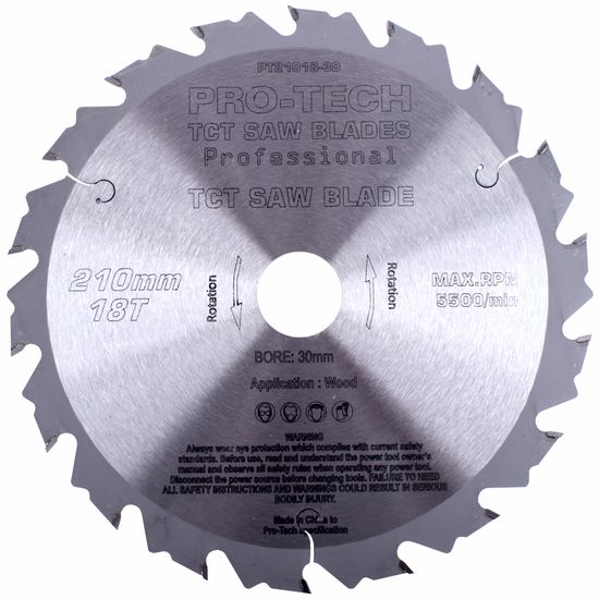 Saw Blade Tct 210x2.4x30x18t Wood Prof. PRO-TECH Fes. Ts75
