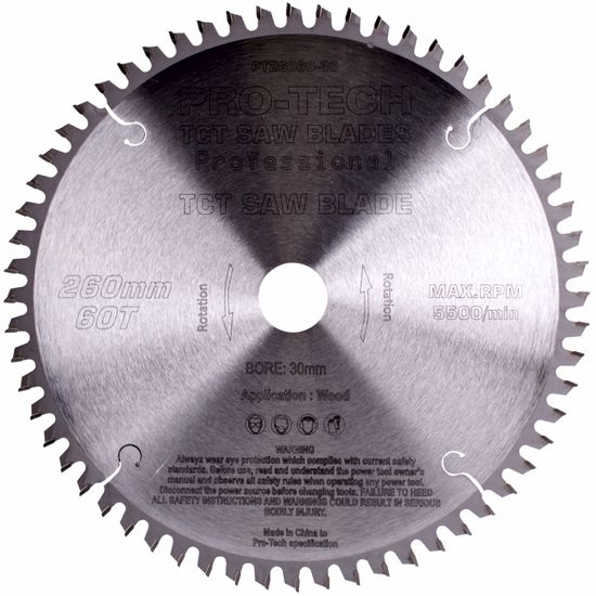 Saw Blade Tct 260x2.5x30x60t Wood Prof. PRO-TECH Fes. Kapex