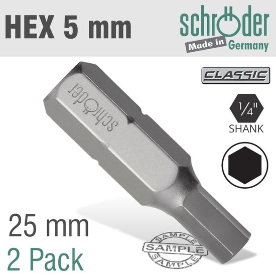 Hex/allen Ins.bit 5mm 2cd