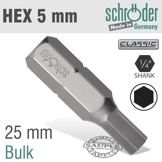 Hex/allen Insert Bit 5mm Bulk