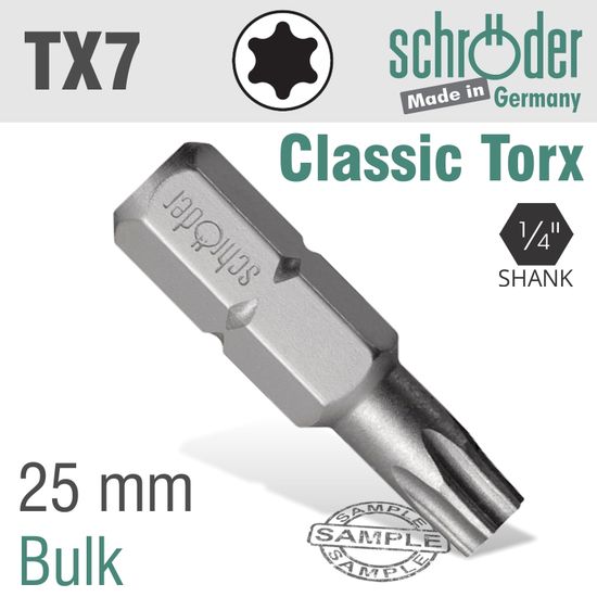 Torx Tx 7 Classic Bit 25mm