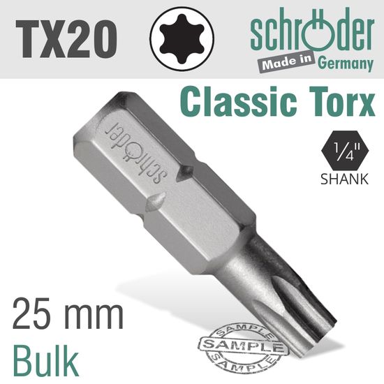 Torx Tx 20 Classic Bit 25mm