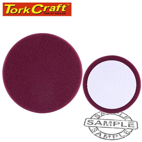 Foam Pad Hook And Loop Maroon Sponge 150mm 6' Heavy Compounding