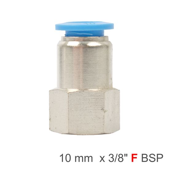 Pu Hose Fitting Straight Stud 10mm-3/8 F