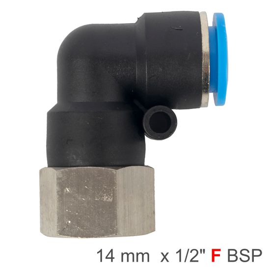 Pu Hose Fitting Elbow 14mm-1/2 F