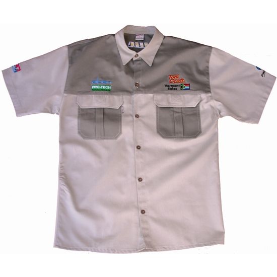 Vermont Mens Bush Shirt Khaki 100% Cotton Medium
