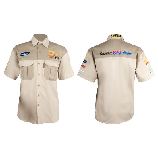 Vermont Mens Bush Shirt Khaki 100% Cotton Large