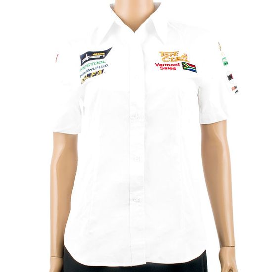 Ladies Blouse - White 3/4 - Medium