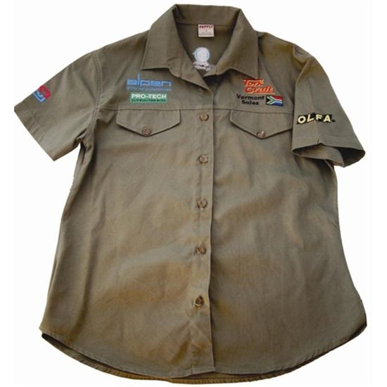 Vermont Ladies Blouse Long Sleeve Olive Small