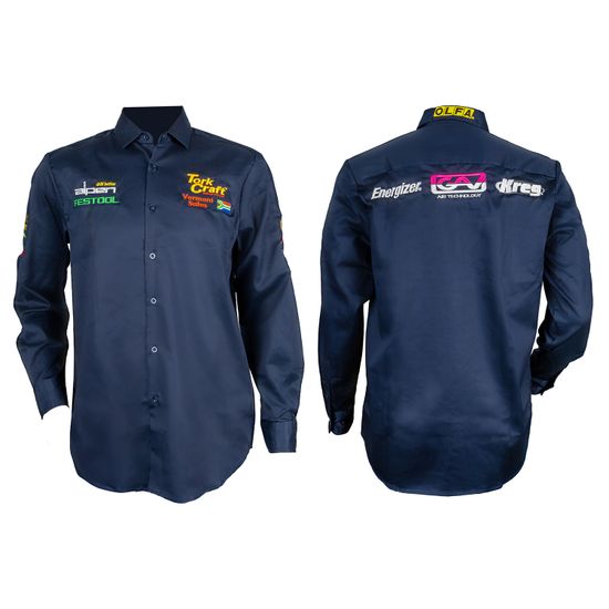 Vermont Mens Cotton Shirt Navy Blue 2x-large - Long Sleeve