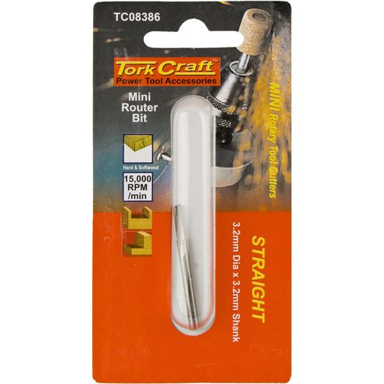 Mini Router Bit 3.2mm Straight 3.2mm Shank