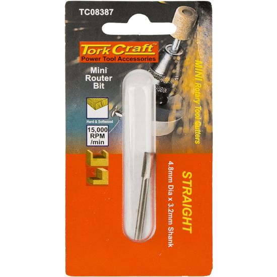 Mini Router Bit 4.8mm Straight 3.2mm Shank