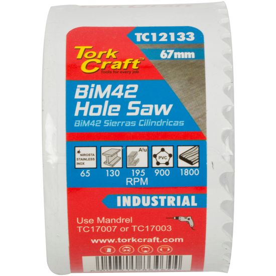 67mm Bim42 Bi Metal Hole Saw