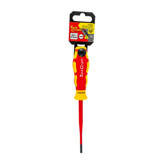 Screwdriver Insulated Slot 0.8x4x100mm Vde
