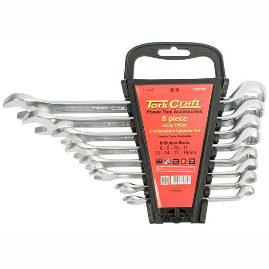 8pcs Deep Offset Combination Spanner Set 8-9-10-11-13-14-17-19mm