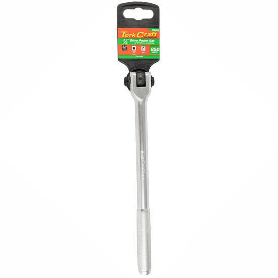 Power Bar 3/8'm Drive 250mm Swivel Head Steel Handle Socket