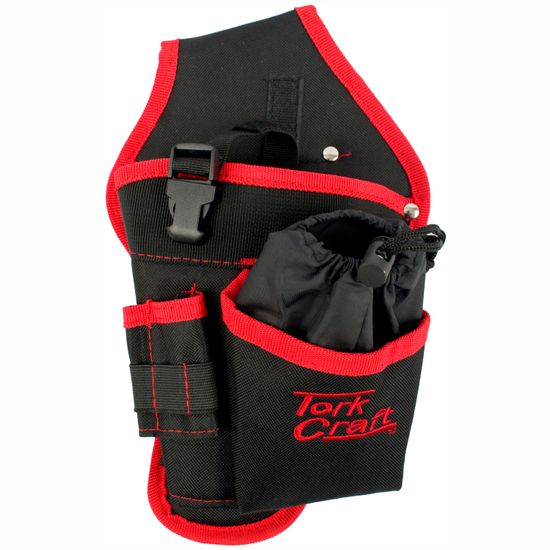 Tool, Drill & Screw Pouch 4 Pocket With Belt Loop Nylon
