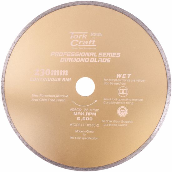 Diamond Blade 230mm X 25.4 Continues Rim