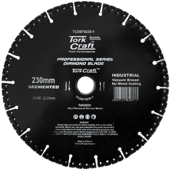 Diamond Blade Seg.230x22.23mm Vacuum Brazed Metal Cutting