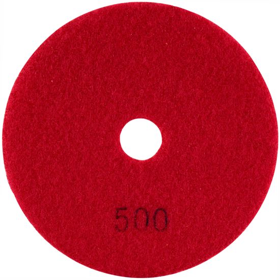 100mm Diamond Wet Polishing Pad 500 Grit Red