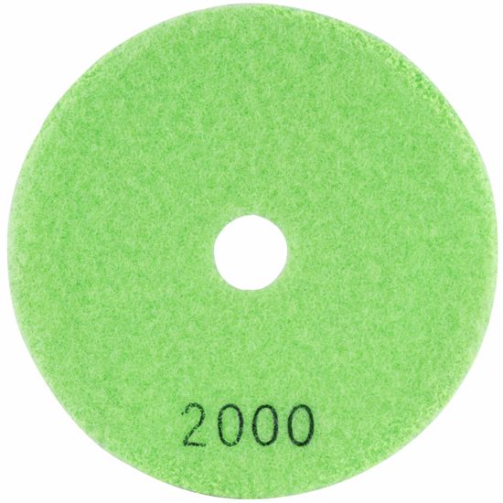 100mm Diamond Wet Polishing Pad 2000 Grit Lime Green