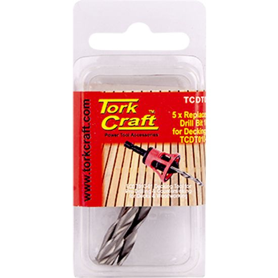 Replacement Drill Bits 10g X 5pc For Decking Tool Tcdt010-01
