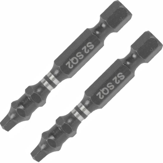 Impact Square Sq No.2 X 50mm Pwr Bit 2/card Sq2