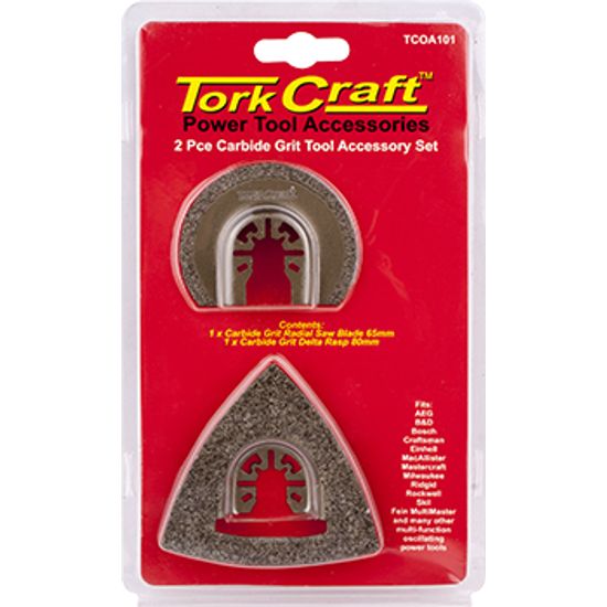 Quick Change Oscillating Carbide Grit Accessory Kit 2pc