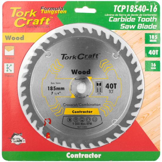 Blade Contractor 185 X 40t 16mm Circular Saw Tct