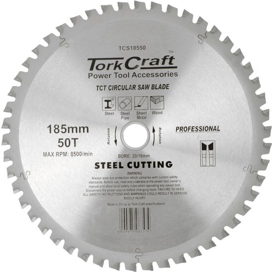 Tct Blade Steel Cutting 185x50t 20/16