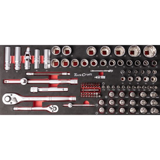 Tool Box 154 Pce 3 Drawer & Top Tray 535x255 X 315mm Track Box
