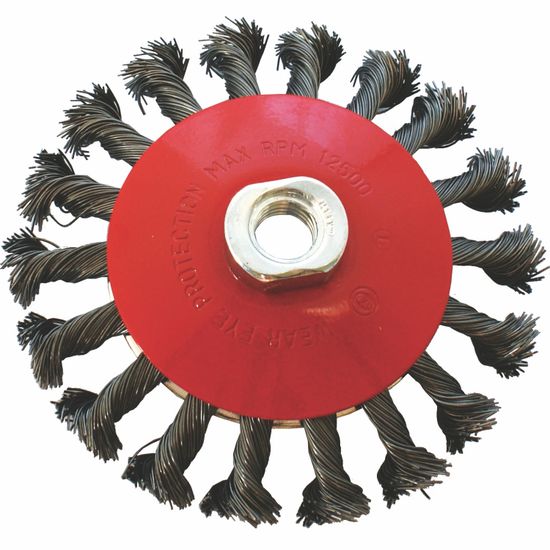 Wire Cup Brush Twisted Bevel Plain 115mmxm14 Bulk