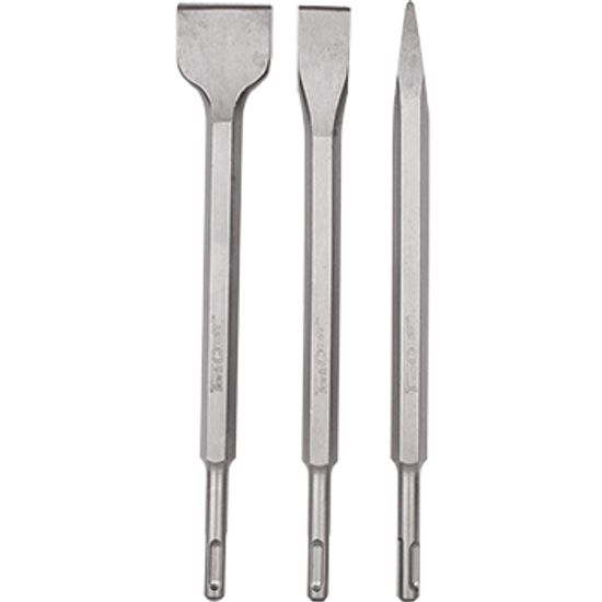 Sds Plus Chisel Set 3pce Pointed 14mm Flat 20mm Flat 40mm TORK CRAFT