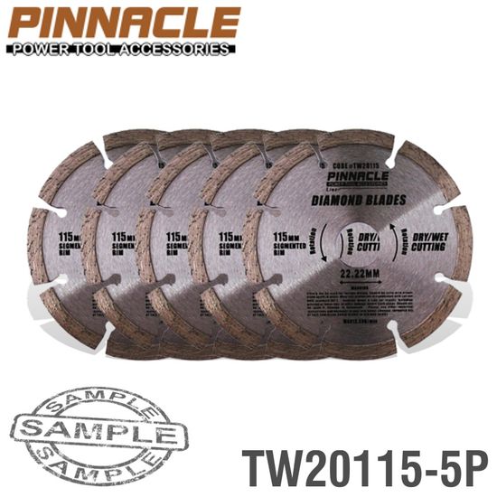 Diamond Blade Seg 115mm PINNACLE ( 5 Pack )