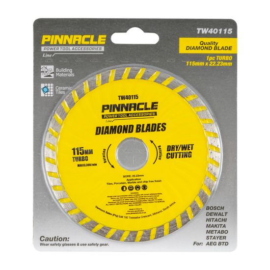 Diamond Blade Turbo Wave 115mm X 22.22 PINNACLE