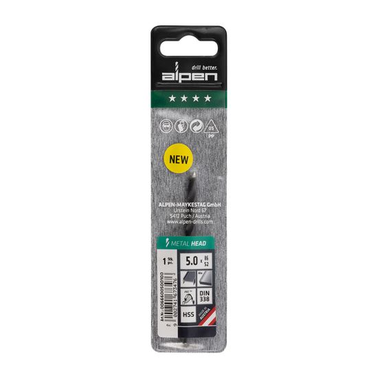 HSS METAL HEAD 5.0 TRI-FLAT DIN 338 RN