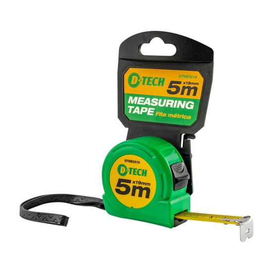D-TECH Measuring Tape 5m x 19mm with Belt Clip