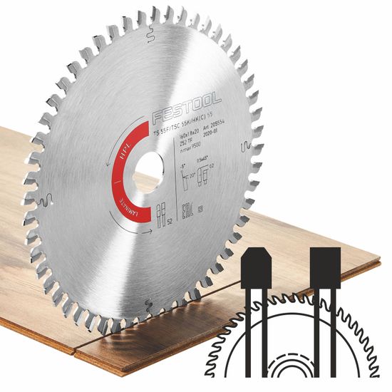 FESTOOL HW 210x2.4x30 TF60 Laminate/HPL Saw Blade