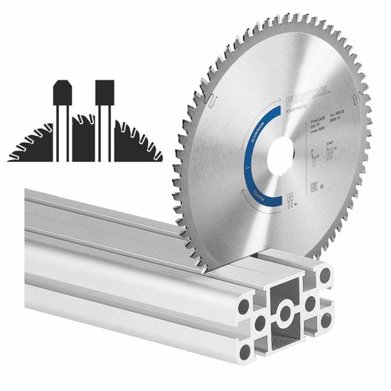 FESTOOL HW 216x2,3x30 TF64 Aluminium/Plastics Saw Blade 216mm 64T