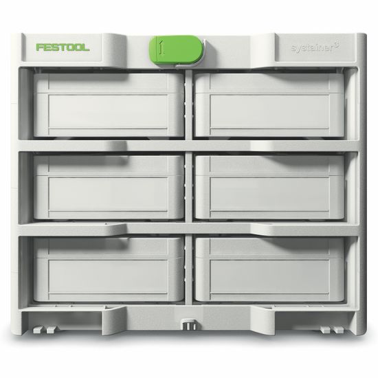 FESTOOL SYS3-RK/6 M 337-Set Systainer&sup3; Rack with 6 x SYS3 S 76