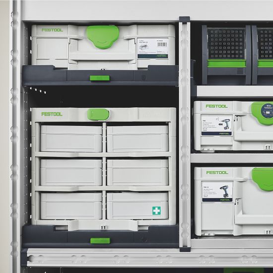 FESTOOL SYS3-RK/6 M 337-Set Systainer&sup3; Rack with 6 x SYS3 S 76