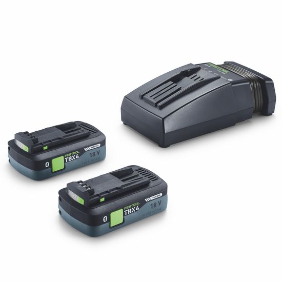 FESTOOL 18V 2xTBX4/TCL6 Energy Set with 2 x 4.0Ah Tabless Batteries