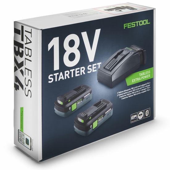 FESTOOL 18V 2xTBX4/TCL6 Energy Set with 2 x 4.0Ah Tabless Batteries
