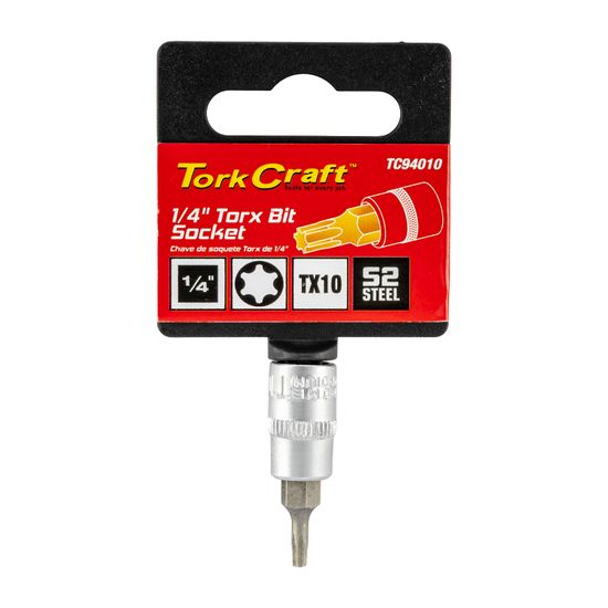 Socket Bit 1/4'dr Torx T10 S2 Material