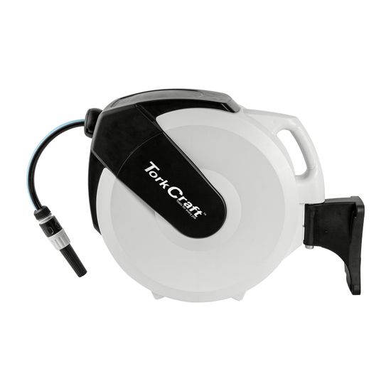 Water Hose Reel 20m X 13.5mm Id Pvc Hose Retractable C/w Sprayer & Mou