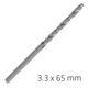 ALPEN Pro Hss 3.3mm Drill Din 338 Rn 135 Split Point Plastic Wallet (