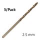 Hss Sprint Master 2.5mm X3 Sleeved Din338 ALPEN Drill Bit