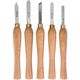 Chisel Set Wood Turning 270mm Hss 5 Piece Wood Case