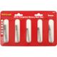 Rotary Burr Set 5 Pc Asstd 6mm Dia Tungsten