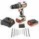 Imp. Drill B/less Id13b 20v 13mm 0-1800rpm 50nm 2 X 2.0 Ah Bat Std Ch